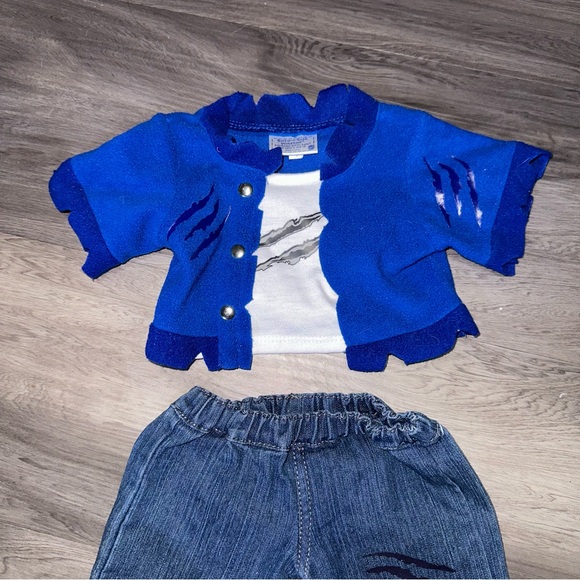 Build a Bear Zombie Teddy Stuffed Animal Size 2pc. Outfit Retired Rare 2015 HTF - Picture 6 of 7